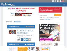 Tablet Screenshot of mysavings.com